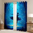 thumbnail image 2 of jejeloiu Ballet Dancer Blackout Curtains Set of 2 (52x84 Each),Ballerina Girl Window Curtains,Dreamy Fairy Tale Curtains and Drapes For Girls Kids,Microfiber Bedroom Decor, 2 of 6