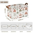 thumbnail image 7 of Yayeee Foldable Storage Basket for Shelves with Handles Waterproof Cloth Bins, Red Nordic Christmas, 7 of 7