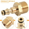 thumbnail image 4 of M22 High Pressure Washer Hose Adapter Brass Quick Connector for LAVOR AR Leach 220 Bar 3200 PSI Compatible, 4 of 6