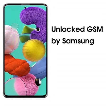 Samsung Galaxy A51 A515F 128GB DUOS GSM Unlocked Phone w/ Quad Camera 48 MP + 12 MP + 5 MP + 5 MP (International Variant/US Compatible LTE) - Prism Crush