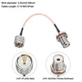 thumbnail image 2 of RG316 Coaxial Cables,UHF Male to UHF Female Bulkhead Low Loss RF Coaxial Cable 0.5FT 50 Ohm Orange 2Pcs, 2 of 5