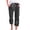 Black, variant on Oalirro Women's Hiking Capri Pants Loose Fit Solid Color Travel Hiking Summer with Pockets Hiking Pants