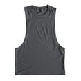 thumbnail image 3 of Mens Workout Tank Tops Cotton Cut Off Sleeveless Muscle Shirts Gym Athletic Running T Shirt Summer Clothes Dark Gray, Size XXL, 3 of 4