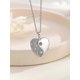 thumbnail image 1 of Collar con colgante de corazón de circonita con microincrustaciones y superficie fotosensible de alta calidad con diseño de estilo europeo y americano de nicho de moda - Plata TP-02962-02, 1 of 5