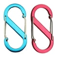 thumbnail image 4 of LJNYFDC Camping Gear Accessory 2Pcs Colored Carabiner Zipper Lock Clips Strong Load bearing Portable Camping Keyring S shaped Carabiners, 4 of 7