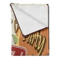 thumbnail image 2 of Cocktail Party Soft Flannel Fleece Blanket, Retro Party Theme with a Cocktail Glass Happy Hour Drink Music Entertainment, Cozy Plush for Indoor and Outdoor Use, 70" x 90", Multicolor, by Ambesonne, 2 of 5