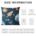thumbnail image 5 of Orinice Space Rocket Pillow Covers Outer Space Pillow Covers for Boys Girls Kids Space Rocket Print Throw Pillow Covers Universe Planets Cushion Covers for Couch Sofa  18x18in, 5 of 5