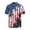 American flag Theme, variant on HELLHERO Men's Short Sleeve Button Up Shirt for Travel Vacation, Moisture Wicking Quick Drying Men's Short Sleeve Button Down Shirt, Turtle Pattern