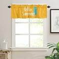 thumbnail image 3 of Hokiten Rod Pocket Curtain Valance, Hello Summer Farmhouse Window Valance for Living Room, Bedroom, Kitchen Ice Cream Yellow Blue 42"W x 12"L, 3 of 8