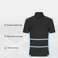 thumbnail image 4 of Kadahis Men's Performance Polo Solid Loose Short Sleeve Polo Shirt, 4 of 5