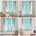 thumbnail image 5 of Turquoise Gray Sheer Curtains 96 Inch Length, Light Filtering Voile Curtain Panel, Farmhouse Abstract Gradient Aesthetic Rod Pocket Drapes Window Treatments for Living Room Bedroom 52"x96", 5 of 9