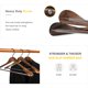 thumbnail image 3 of Juego de 6 unidades de Wooden Hangers TOPIA HANGER para abrigo y traje, color negro, 3 of 6