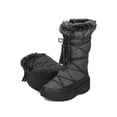 thumbnail image 4 of Women Mixed Media Mid-Calf Gilly Tie Lace Up Fur Cuff Winter Boot - 18152, 4 of 6