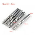 thumbnail image 1 of 5pcs Tungsten Carbide End End Mill Single Flute End Mill Power Tool Parts Accessories End Mills Bits 6mm Shank Single Flute Spiral CNC PVC MDF Milling Router, 1 of 8