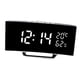 thumbnail image 2 of Reloj despertador digital LED con 3 configuraciones de alarma, atenuación automática, conmutable en  degreeF/ degreeC, moderno Blanco, 2 of 9