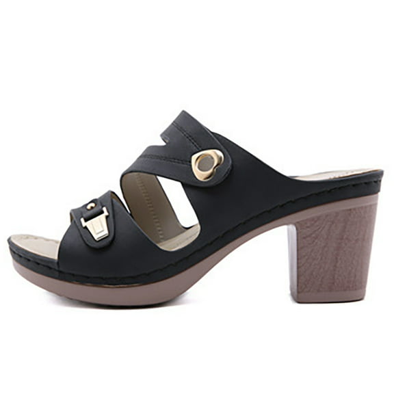 Vedolay Jelly Sandals for Women Platform Sandals Women Cute Slides with Comfort Memory Foam,Black 8
