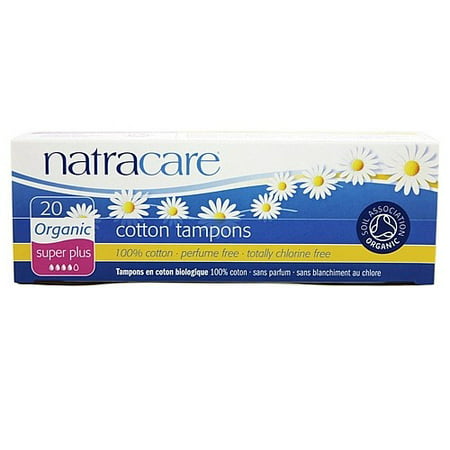 Natracare Natural Organic Cotton Tampons, Super Plus, 20
