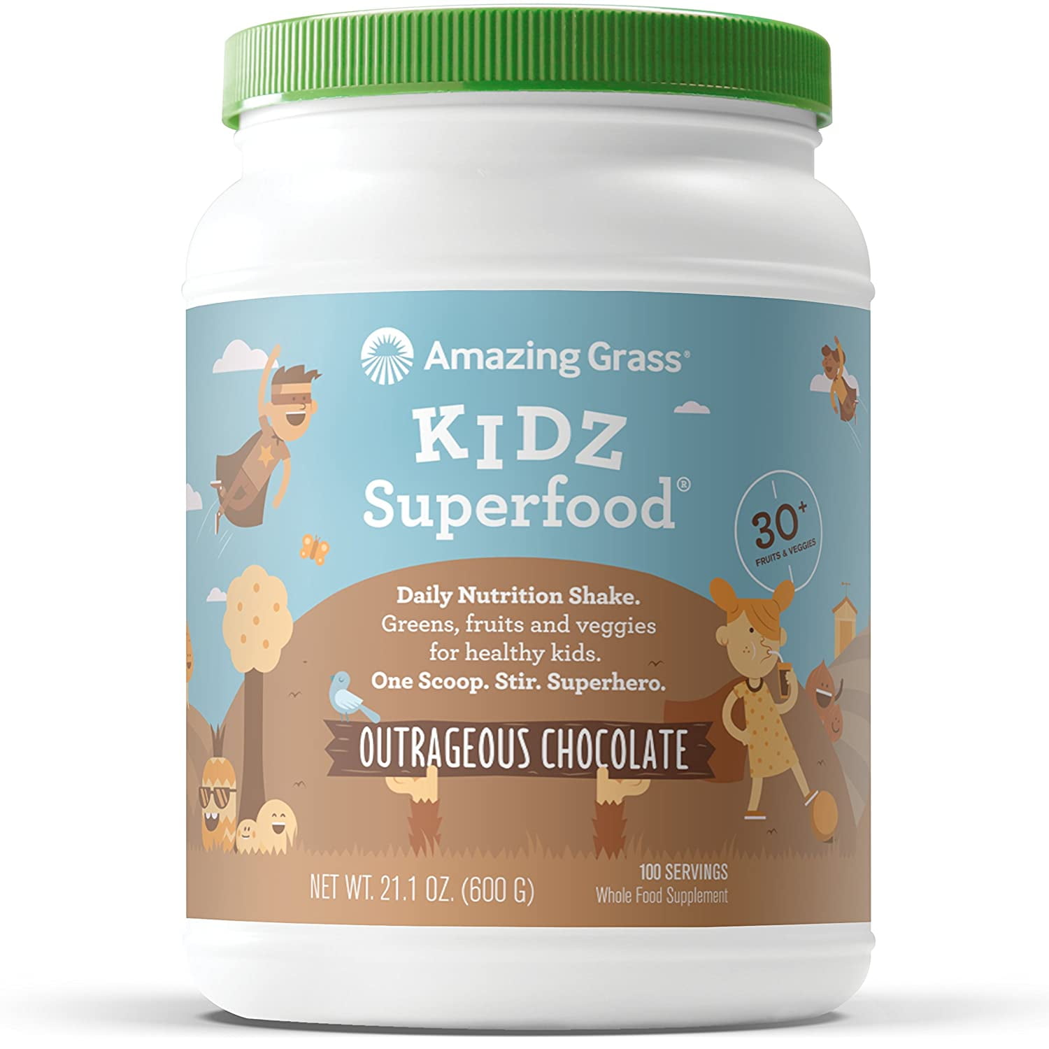 Amazing Grass Kidz Superfood Organic Vegan Superfood Nutrition Shake