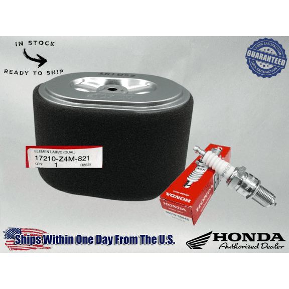 Honda Genuine OEM Authentic Air Filter Element AFZE18 GX160 GX200 Spark Plug