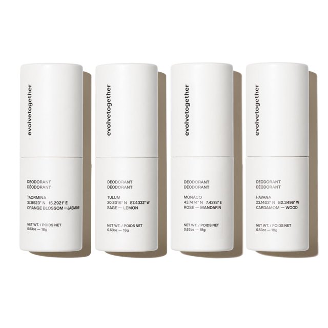 Evolutiontogether Desodorante de lujo natural a base de plantas para mujeres y hombres | Neutraliza los olores Calma la piel | Fragancia activada por calor corporal | Vegano libre de crueldad | Hecho