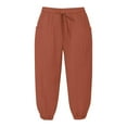 thumbnail image 4 of Roncen Women's Harem Capri Pants - Loose Fit Elastic Cuff Trousers with Solid Color & Pockets, 4 of 5