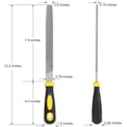 thumbnail image 2 of Flat Hand Metal File, Ergonomic Rubberized Handle, Uniform Teeth, High Carbon Steel for Trimming, Sharping Metal, Stone, Wood, 2 of 4