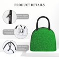 thumbnail image 4 of Balery Green Sparkling Shiny Bolsa de Almuerzo para Mujeres, Caja de Almuerzo, Bolsa de Almuerzo Pequeña Impermeable, Tote de Almuerzo Reutilizable con Gran Capacidad, 4 of 6