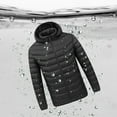 thumbnail image 3 of Vedolay Men's Coat Solid Jacket Outdoor Hooded Windproof Loose Winter Coats Black,XL, 3 of 3