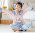 thumbnail image 3 of Camisón fino de dibujos animados Kawaii Sanrio para niña, conjunto de pijamas de algodón, regalos de Navidad, Cinnamoroll, Anime, otoño, 3 of 4