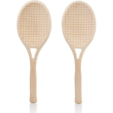 Suck UK Wooden Salad Servers Tennis Racket Shaped Serving Spoons Kitchen Utensils Set Of 2 Kitchen Gifts & Novelty Gifts For Tennis Lovers Wooden Spoons For Cooking Or Serving Salad Tongs