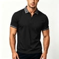 thumbnail image 4 of Rrxhxhs Golf Shirts for Men Geometric Trim Collared Quarter Zip Short Sleeve Breathable Casual Tops,L, 4 of 6