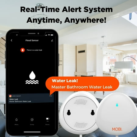 MOBI - Smart WIFI Water Leak Sensor - White