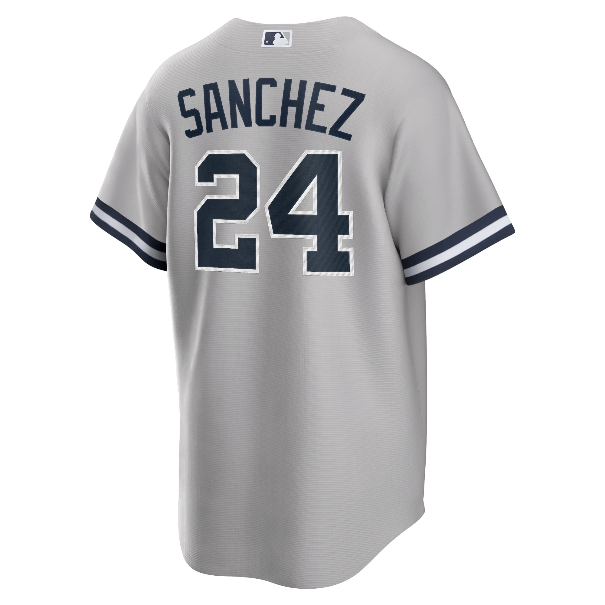 New York Yankees No24 Gary Sanchez Men's Nike White Navy Home 2020 Authentic Player MLB Jersey