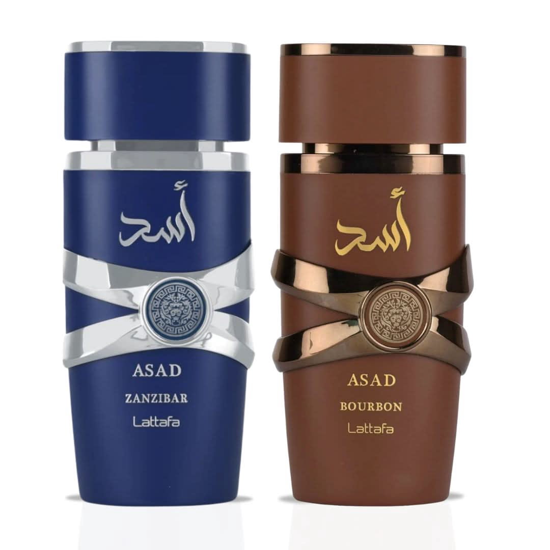 Asad Bourbon Eau de Parfum Spray 100ml (3.4 oz) by Lattafa (Pack
