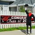 thumbnail image 2 of Large Congrats Class of 2025 Banner Red Backdrop Graduation 2025 Yard Sign for Graduation Party Supplies Graduation Decorations 2025 (Red), 2 of 10