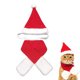 thumbnail image 1 of Gorro de Papá Noel con bufanda para gato, gorro de Papá Noel para cachorro, conjunto de disfraz de Navidad para mascota, suministros para disfraces de fiesta de Navidad, 1 of 5