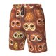 thumbnail image 4 of Balery Brown Owl Traje de Baño Estilo Hawaiano para Hombre, Shorts de Secado Rápido con Bolsillos-XX-Large, 4 of 6