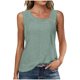 thumbnail image 1 of Camisetas de Cuello en V de las Mujeres sin Mangas Sólido Casual de Verano Camiseta de Poliéster Suave, Camisetas Básicas de Cuello en V de las Mujeres para la Capa de la Fiesta Diaria, 1 of 8