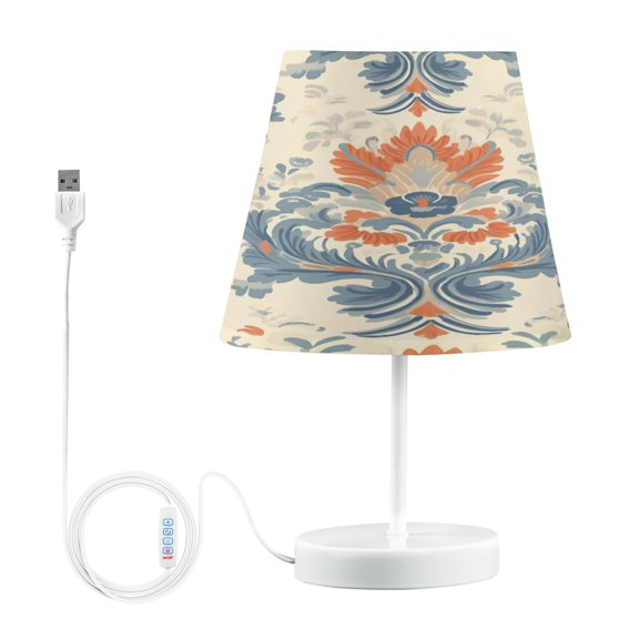 BZSMCE Table Lamp Creative Flowers Ink Style Pattern Simple Pattern Night Light
