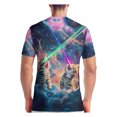 thumbnail image 2 of Men's 3D Star Cat Pattern T-Shirt - Vivid space-themed design, unisex casual streetwear, cool beauty T-shirts for festivals and casual wear, perfect gift concept, 2 of 6