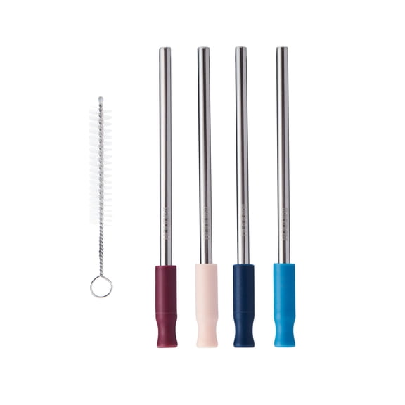Houdini Stainless Steel Cocktail Straws Set of 4