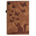 thumbnail image 6 of Nalacover Tablet Case for Samsung Galaxy Tab A7 Lite 8.7" 2021 Flip Wallet Case with Card Slots Elastic Band Pen Holder - Cute Butterflies Cat Pattern PU Leather Stand Shockproof Cover - Brown, 6 of 8