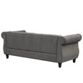 thumbnail image 4 of Mid-Century Couch, 3-Seat Couches and Sofas, Upholstered Sofa with Thicked Cushions, Modern Sofa with Metal Legs, Sofa Couch Furniture for Home Living Room, Gray, 4 of 10