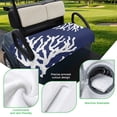 thumbnail image 5 of Golf Cart Seat Covers for 2 Seater,Coral Navy Blue Microfiber Cart Seat Towel Blanket,Coastal Ocean Marine Nautical Beach Absorbent Breathable Non Slip Bench Seats Protector for Golf Course 51"x31", 5 of 9