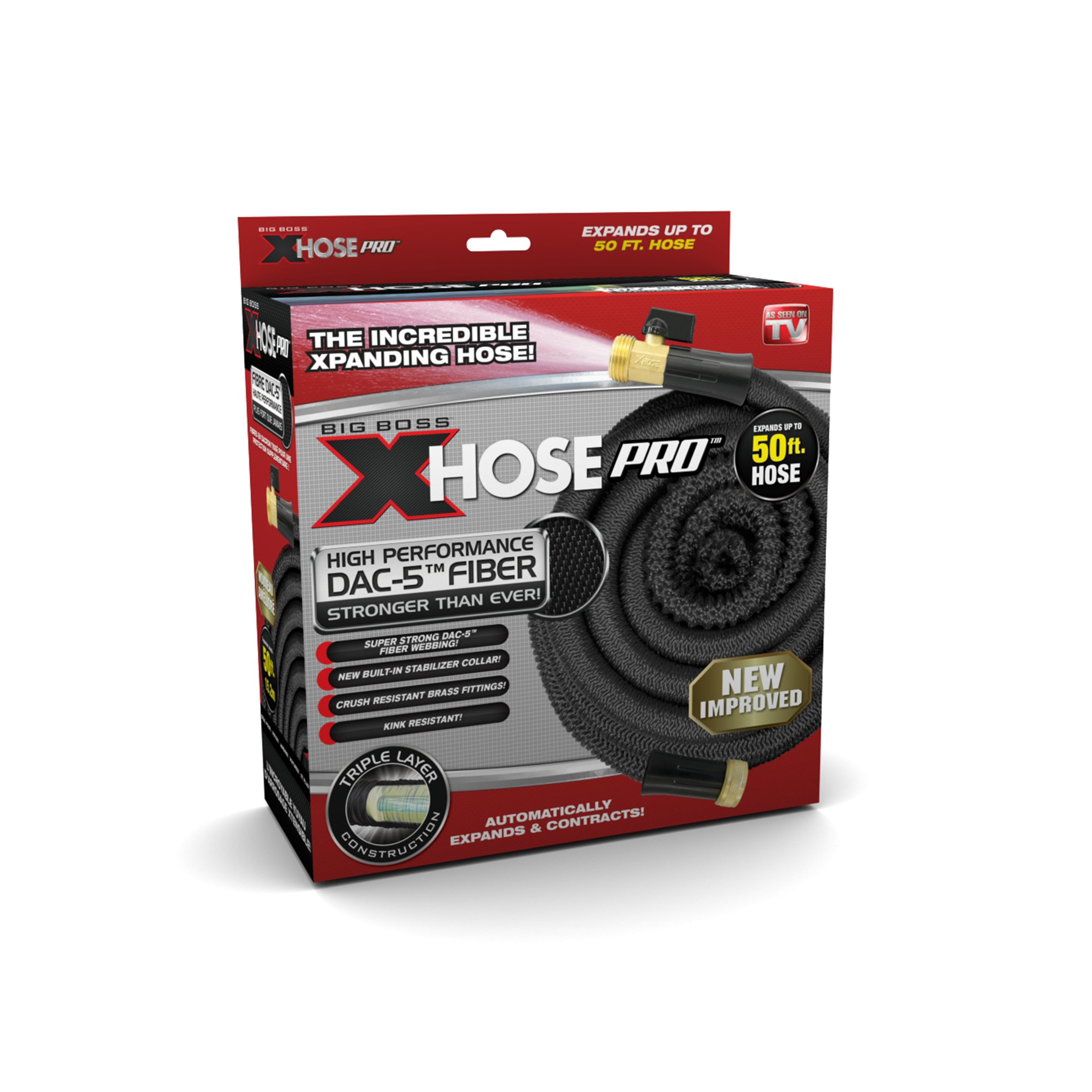Big Boss Xhose Pro Dac 5, 50 ft, The Original Expandable Garden Hose