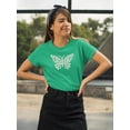 thumbnail image 2 of Daisy Butterfly T-Shirt Women -Image by Shutterstock, Female 5X-Large, 2 of 4