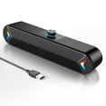 thumbnail image 1 of Altavoces para ordenador LENRUE A39PRO 10W USB Soundbar Black, 1 of 6