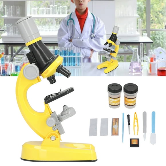 Microscope Kids Microscope Kit LED 1200X Microscope With Specimen Slides Science Educational Toy Birthday Gift
