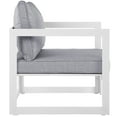thumbnail image 4 of Modern Urban Contemporary 6 pcs Outdoor Patio Sectional Sofa Set, White Grey Fabric Steel, 4 of 9