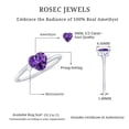 thumbnail image 5 of Rosec Jewels Natural Amethyst Heart Promise Ring - 6 mm - February Birthstone Ring - Ready to Gift for Valentines, 18K Yellow Gold, US 6.00, 5 of 8